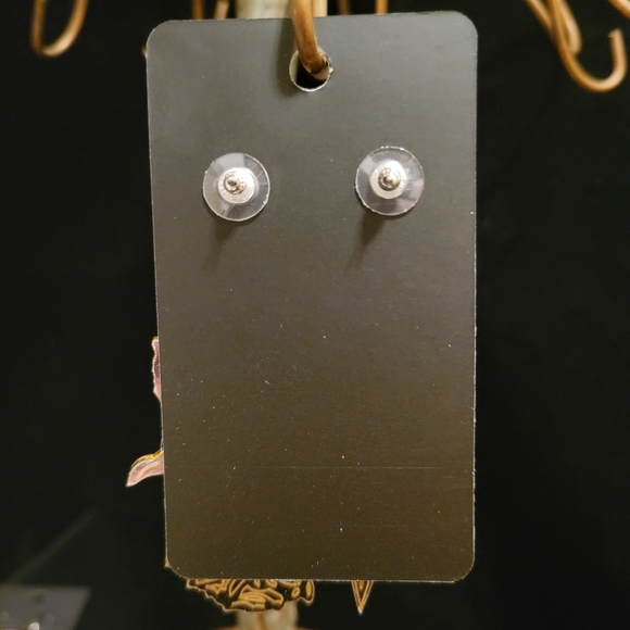 2/$20 Gold Reflective Dagger & Rose Earrings - Picture 2 of 4